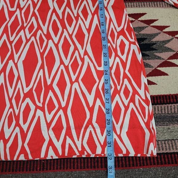 Diane Von Furstenberg Reina Ikat Print Silk Long Sleeve Tunic Dress Sz 10 Jersey - Picture 11 of 14